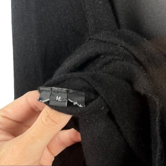 Derek Lam Black Sasha Cashmere and Silk Ruched Front Sweater Size M - Picture 7 of 7